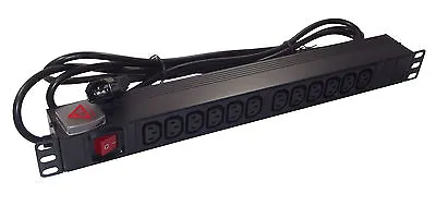 12 Way IEC C13 PDU With IEC C14 PLUG (Kettle/UPS) 1U 19  Power Distribution Unit • £25