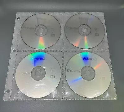 $14.99 • Buy 25-Pack White 8 Disc CD DVD Poly Sleeves 3 Ring Binder, Fits 200 CDs, SF005WHT