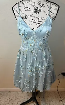 Sue Wong Nocturne Vintage Short Sequined Beaded Embroidered Fairy Dress Size 8 • $112.99