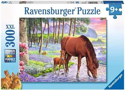 NEW & SEALED Ravensburger 13242 Serene Sunset 300 Pc XXL Horse Jigsaw Puzzle • $28.95