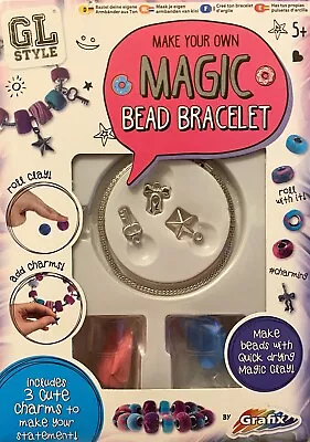 Kids Make Your Own Magic Bead Charm Bracelet Kit - Magic Clay - DIY Bracelet Set • £7.99