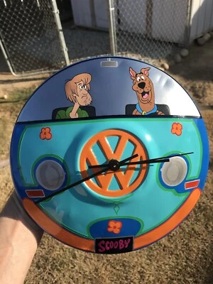 VW Hubcap Clock Scooby Doo! Hot Rod VW Bus VW Bug Mancave Garage Art • $150