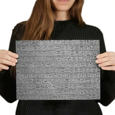 A4 BW - Egyptian Hieroglyphics Stone Wall Poster 29.7X21cm280gsm #37020 • £3.99