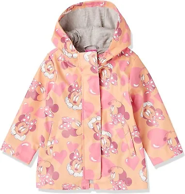 NEW Disney MINNIE MOUSE Lined Raincoat Girls XXL 14 16 Pink Orange • $18