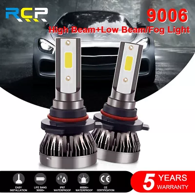 4-Sides Combo 9006 HB4 LED Headlight Bulbs High/Low Beam Super Bright White Kit • $9.98