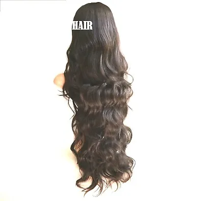 Light Brown Chocolate Brown Extra X Long Curly Half Wig 3/4 Half Wig Layers 58-8 • £21.99