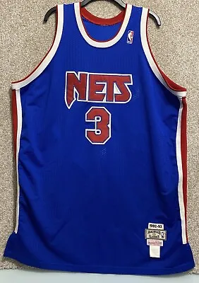 Mitchell & Ness Mens NBA Drazen Petrovic New Jersey Nets 1992-93 Jersey Size 56 • $59.99