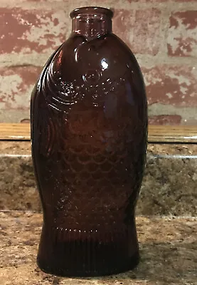 Wheaton  Doctor Fisch's Bitters  Large Fish Shape Purple Amethyst Glass Bottle • $11.99