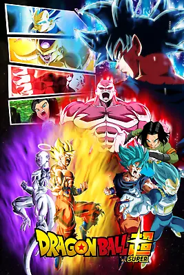 Dragon Ball Super Poster. Final 4 Goku 17 Vegeta Freeza VS Jiren  12inx18in • $9.95