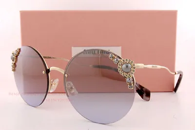 Brand New Miu Miu Sunglasses MU 52T 52TS WO4 2H2 Gold/Gradient Violet Brown • $297.99