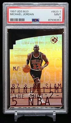 1997-98 Upper Deck UD3 Michael Jordan Die-Cut #MJ3-1 PSA MINT 9 Bulls • $155