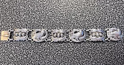 George Jensen Dove & Berries Vintage Bracelet 7 In. Denmark Sterling Silver 830 • $750