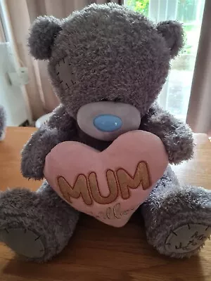 Me To You Giant Bear Grey  Pink Heart  Mum With Love  Slogan Good Condition £8 • £8