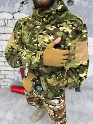 Autumn Fleece Tactical Jacket Multicam Tactical Fleece Jacket ZSU Warm • $133