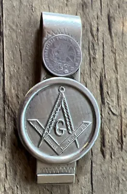 Vintage Masonic Money Clip With Peso Coin • $50