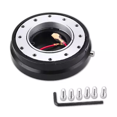 1  Thin Slim Version 6-Hole Steering Wheel Quick Release Black Hub Kit Adapter • $21.88