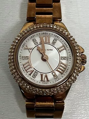 Michael Kors Mini Camille - 26mm Rose-Gold Diamond Bezel Watch - MK-3253 • $40