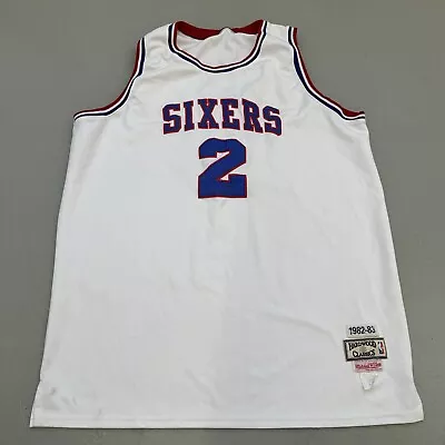 Mitchell & Ness 1982-83 NBA Philadelphia 76ers Moses Malone #2 Jersey Size 58 • $59