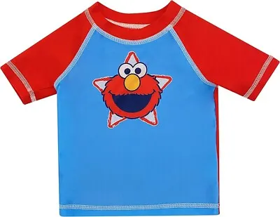 Sesame Street ☆ Baby Boys' Elmo Rash Guard Swimwear ☆ 12 Months • $14.95