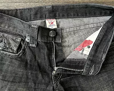 AWESOME Distressed Charcoal Gray MENS TRUE RELIGION JOEY SUPER T  Jeans 31x29 • $44.95