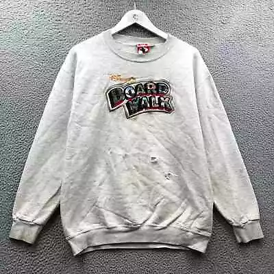 Vintage Mickey Inc. Disney's Board Walk Sweatshirt Men's Large Embroidered Gray • $14.99