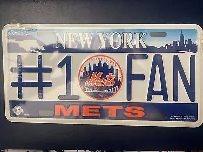 NY Mets #1 Fan Souvenir License Plate MLB Plaque • $15