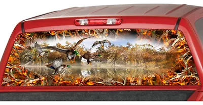 $47.20 • Buy Mallard Duck Blaze Buck Skull Hunting Rear Window Graphic Decal Tint SUV Camo