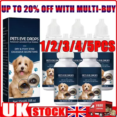 1-5X Eye Infection Drops For Dogs Cats And Rabbits VET CARE PROUK • £2.99