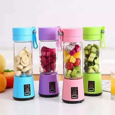 LOEFME Electric Mini Juice Maker Portable Blender Smoothie Juicer Fruit Machine • £7.99