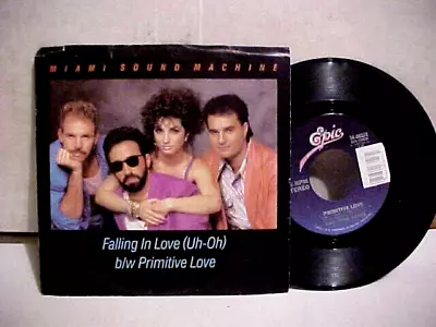 Miami Sound Machine Falling In Love (Uh-Oh) /7  45 RpmVinyL PICTURE SLEEVE NM- • $25