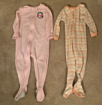 Lot Of 2  Winter Footed Pajamas Pjs SZ 24 Months Girls Carters/Children's Place • $4.99