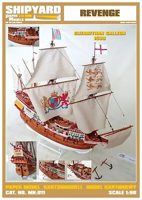 Card Paper Cut Out Model Kit Vessel Shipyard REVENGE (Laser Cut Frame) • £31.10