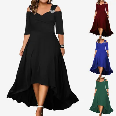 Plus Size Women Party Maxi Dress Ladies Cocktail Evening Party Swing Ball Gown • £18.49