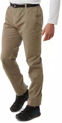 Craghoppers Mens Kiwi Boulder Slim (Long) Walking Trousers Outdoor Pants - Brown • £14.95