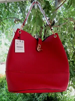 NWT ZARA Red - Shoulder Or Crossbody - Large Tote Bag Vegan Leather • $48