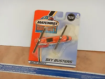 2002 Matchbox Hero City Sky Busters Transport Helicopter Nos Sealed • $9.99