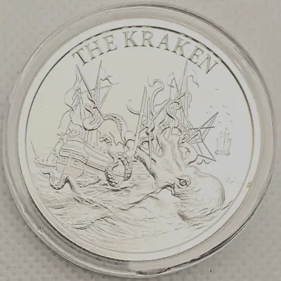 Kraken 1 Oz .999 Silver Round Sea Monster Folklore New High Relief Pirate Doom • $40.99