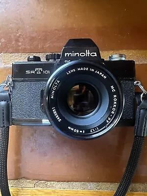 Minolta SRT 101 Film Camera W/ 50mm F 1.7 Rokkor • $65