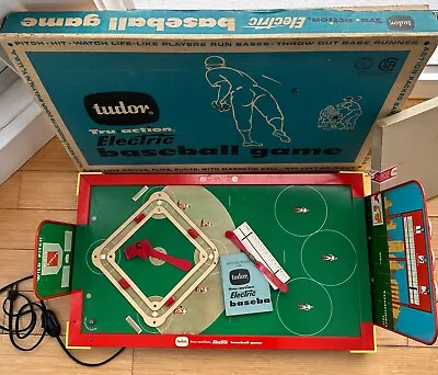 Vintage 1960 Tudor Tru-Action Electric Baseball Game #550 With Box & Parts Works • $30