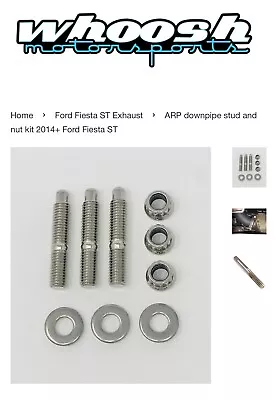 ARP Downpipe Stud And Nut Kit 2014+ Ford Fiesta ST • $29.95