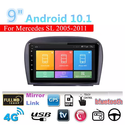 9''Android Car Stereo Radio GPS WIFI 3G 4G For Mercedes Benz Benz SL SL550 SL600 • $195.91