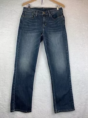 Levis 514 Jeans Men's 31x30 Blue Slim Straight Distressed Whiskers Contrast Fade • $34.90