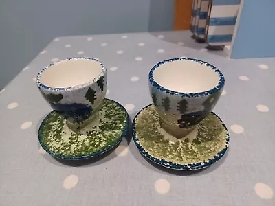 £8.50 • Buy Vintage Stackable Egg Cup Sponge Ware Design