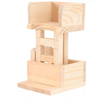 Pet Wood Tower Hamster Ladder Toy Wooden Rat Wood Play Tower • £10.58