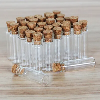 Wholesale 0.5ml-240ml Glass Bottles Tiny Empty Glass Bottle With Cork Vials Jars • $5.28