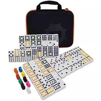 Kalolary Double 12 Mexican Train Dominoes 91 Tiles Number Dominoes Games In A • £35.99