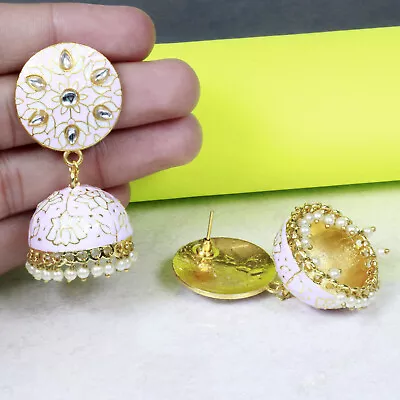 Indian Bollywood Gold Jhumki Plated Women Jewelry Earrings Jhumka Fashion • $18.26