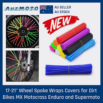 72pcs Wheel Spoke Skin Cover Wrap Kit For Motorcycle Motocross Dirt Sports Bike • $9.86