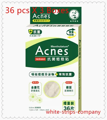 Mentholatum Acnes Medicated Anti-Bacteria Spot Dressing Pimple Stickers X 3 • £25.06