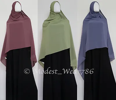 XL Premium Chiffon Hijab Wrap Shayla Scarf Shawl Muslim Headcover 26 Colors • $15